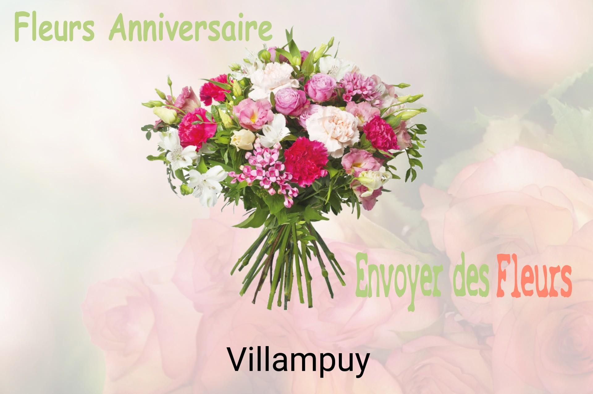 Bouquet de fleurs d’anniversaire livré à Villampuy
